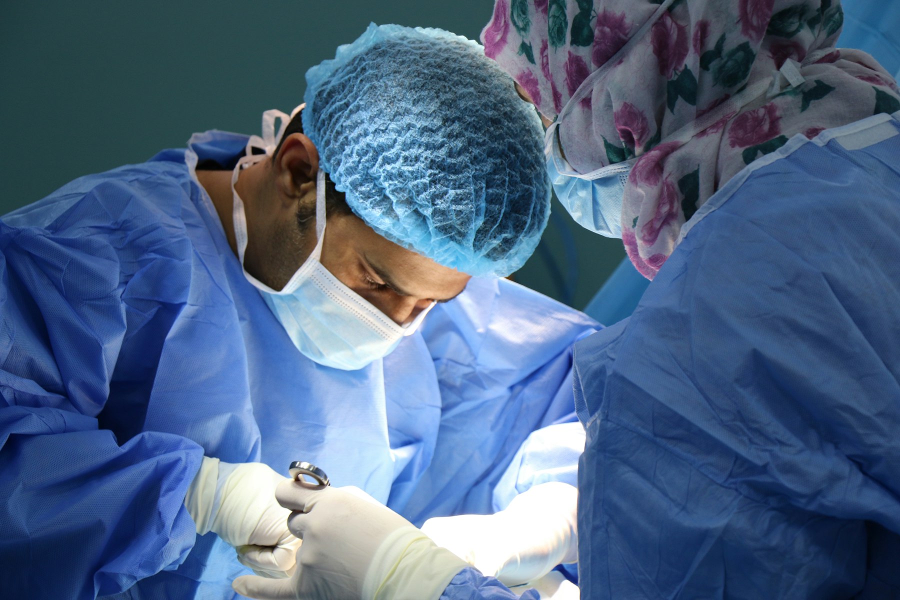 Orthopedic surgery in progress